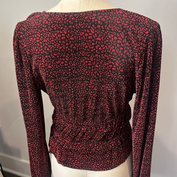 Zara Black and Red‎ Patterned Blouse - Picture 6 of 6